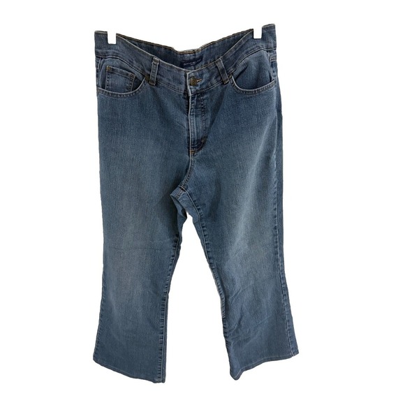 BANDOLINO DENIM WOMENS‎ JEANS SIZE 14 MEDIUM WASH BOOTCUT HIGH RISE - Picture 1 of 9